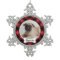 Rustic Red Buffalo Plaid Snowflake Dog Photo Name