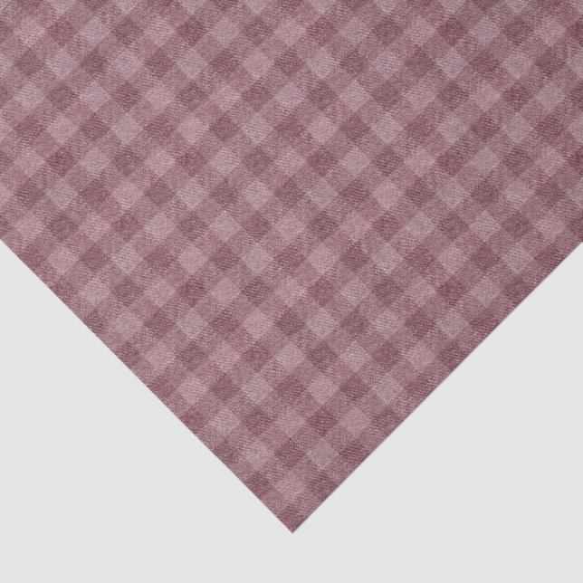 Rustic Red Checkered Pattern Tissue Paper (Detail)