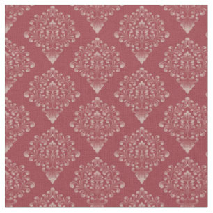 Rustic Red Damask Fabric