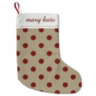 Rustic Red Faux Burlap Polka Dot