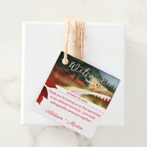 Rustic Red Favor Tags