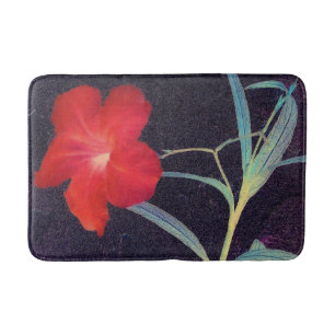 Rustic Red Flower Breeze Bathroom Mat