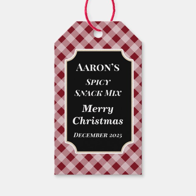 Rustic Red Gingham Gift Tags (Front)
