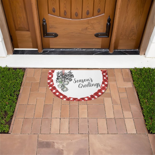 Rustic Red Gingham Noël Doormat (Outdoor)