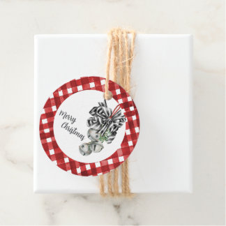 Rustic Red Gingham Noël Favor Tags