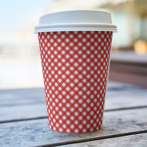 Rustic Red Gingham Paper Cups