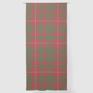 Rustic Red Green Plaid MacTavish Checkered Tartan Sheer Curtains