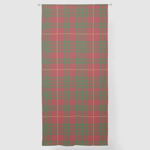 Rustic Red Green Plaid MacTavish Checkered Tartan Sheer Curtains