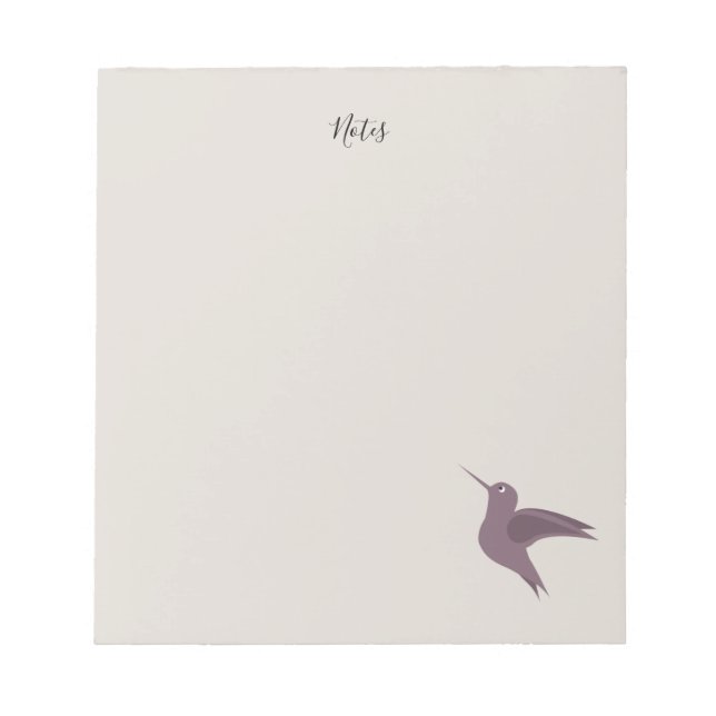 rustic red hummingbird stylish notepad (Front)