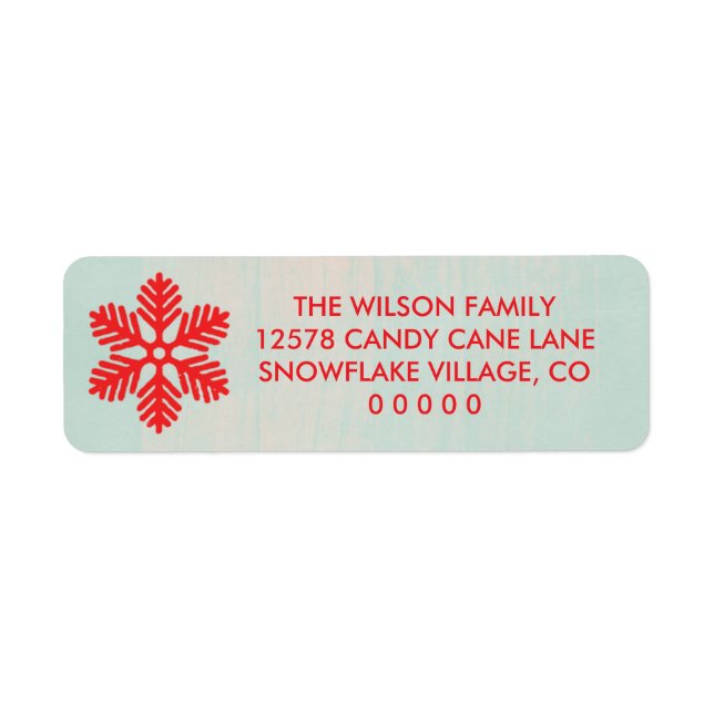 Rustic Red & Ice Blue Merry Everything Label (Front)