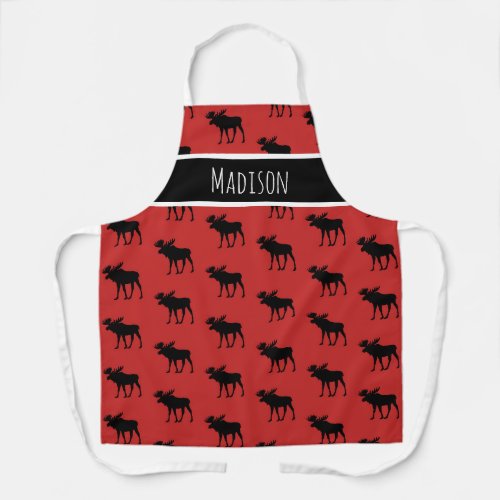 Rustic Red Moose Winter Holiday Baking and Cooking Apron
