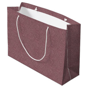 Rustic Red Parquet Pattern Large Gift Bag