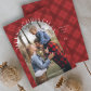 Rustic Red Plaid Arch Photo Christmas Holiday Card