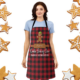 Rustic Red Plaid Holiday Baking Apron