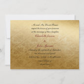 rustic red regal wedding Invitation cards (Back)