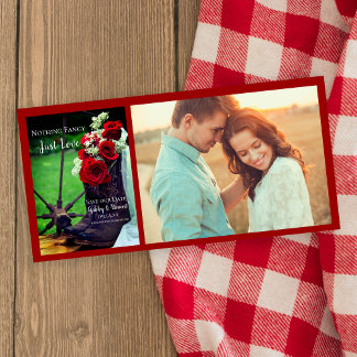 Rustic Red Roses Cowboy Boots Western Wedding Save The Date