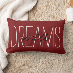 Rustic Red Sweet Dreams Lumbar Pillow