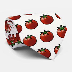 Rustic Red Tomato Botanical Art Neck Tie