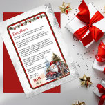 Rustic Red Truck Letter from Santa to Child Invitation<br><div class="desc">Create cherished memories and bring the magic of Christmas alive with our Santa's Letter template. This beautifully crafted letter from Santa Claus at the North Pole will make your child's eyes sparkle with delight. Imagine the joy on their face as they receive a personalized message from Santa, praising their good...</div>
