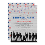 Rustic Red, White & Blue | Military Farewell Party Invitation Rustic Red, White & Blue | Military Farewell Party Invitation