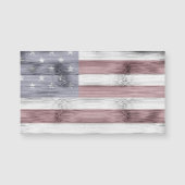 Rustic Red White Blue Wood USA flag America (Front)