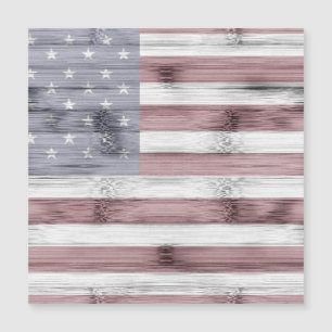 Rustic Red White Blue Wood USA flag America