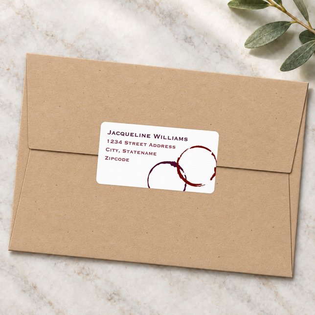 Rustic Red Wine Wedding Return Address Label (Creator Uploaded)