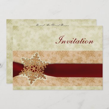 rustic red winter wedding Invitation cards