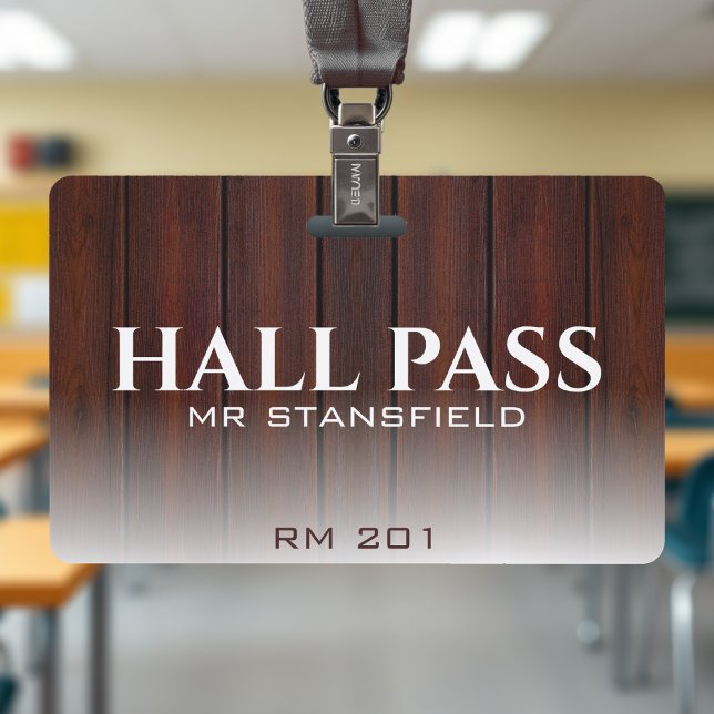 Rustic Red Wood Country School Classroom Hall Pass Badge (Rustic Red Wood Country School Classroom Hall Pass Badge
)