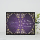 Rustic Regal Ornamental Purple And Gold Wedding (Standing Front)