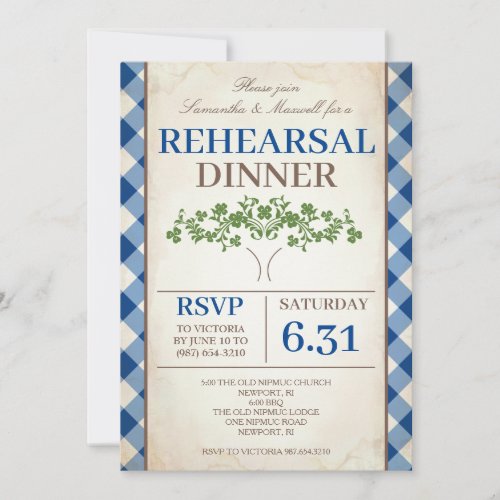 Rustic Rehearsal Dinner Invitation