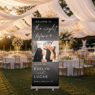 Rustic Rehearsal Dinner Welcome Retractable Banner