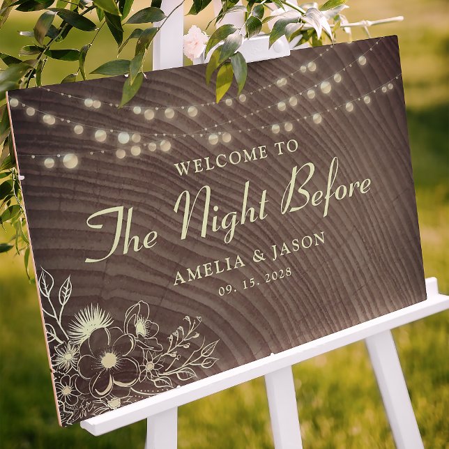 Rustic Rehearsal Dinner Welcome Sign (Creator Uploaded)