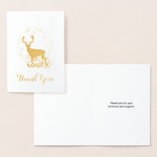 Rustic Reindeer Boho Style inside a Wreath Foil Card