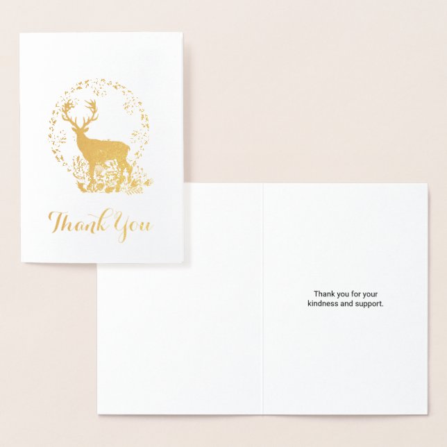 Rustic Reindeer Boho Style inside a Wreath Foil Card (Display)