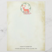 Rustic Reindeer Boho Watercolor Personalized (Front)