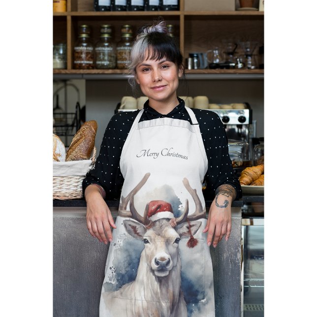 Rustic Reindeer Christmas, custom Apron (Creator Uploaded)