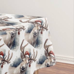 Rustic Reindeer Christmas Tablecloth