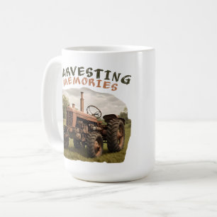 Rustic Remembrance: Vintage tractor emblem   Coffee Mug