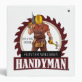 Rustic Repairman Construction Handyman Modern 3 Ring Binder | Zazzle