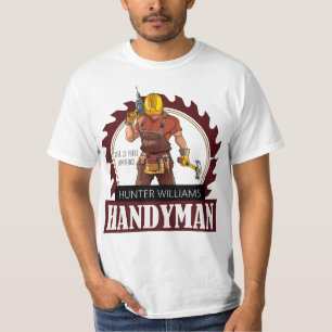 Rustic Repairman Construction Handyman Modern T-Shirt
