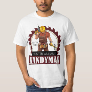 Rustic Repairman Construction Handyman Modern T-Shirt