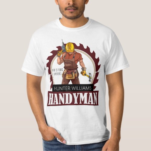 Rustic Repairman Construction Handyman Modern T_Shirt