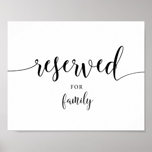 Rustic Reserved for Family Wedding Reception Sign
