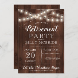 Rustic Retirement Party Invitation | Zazzle