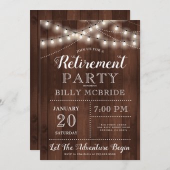 Rustic Retirement Party Invitation | Zazzle