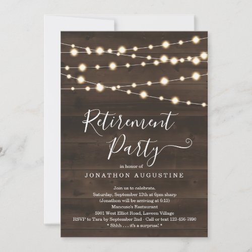 Rustic Retirement Party Invitation