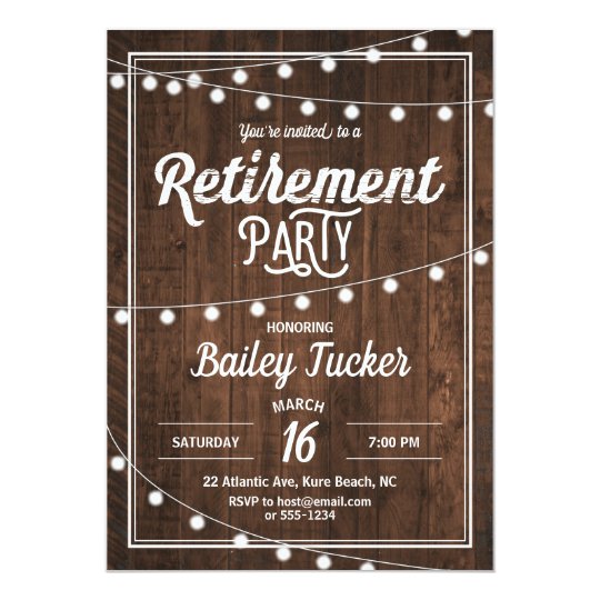 Rustic Retirement Party Invitation | Zazzle.com