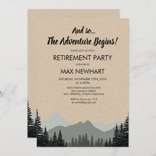 Rustic Retirement Party Invitation