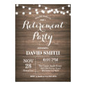 Rustic Retirement Party Invitation Card